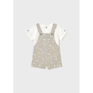 Conjunto Jardineira dinossauros