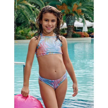 bikini floral brilhos/escamas