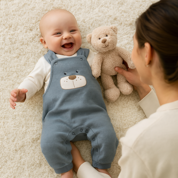 Conjunto de Jardineira Bebé Urso