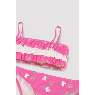 Bikini unicórnio folhos