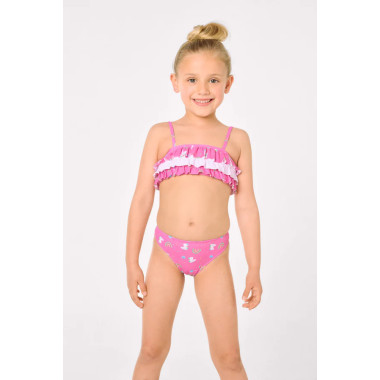 Bikini unicórnio folhos