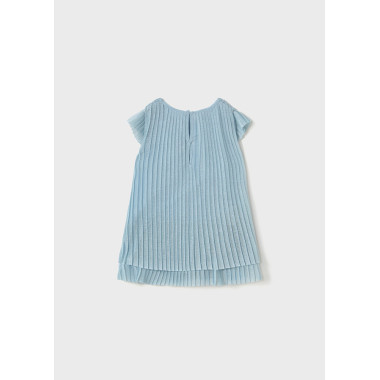 Vestido plissado brilho
