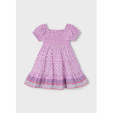Vestido estampado ninho de abelha