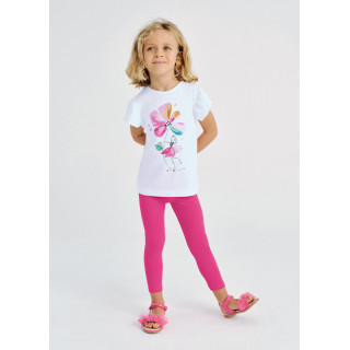 Conjunto leggings e t-shirt flor menina