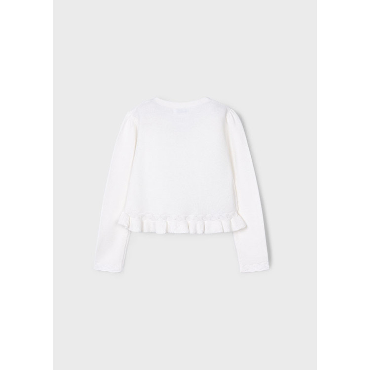 Bolero tricô detalhes trançados menina Bolero tricô detalhes trançados menina