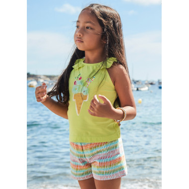 Conjunto calção e t-shirt menina