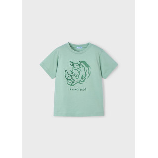 T-shirt rinoceronte relevo menino