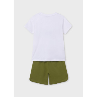 Conjunto bermudas e t-shirt urbana rapaz