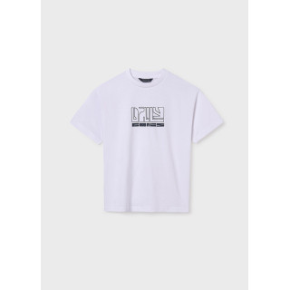 T-shirt texto básica rapaz