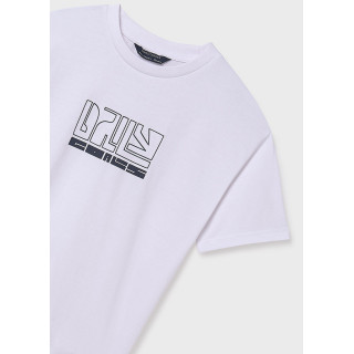 T-shirt texto básica rapaz