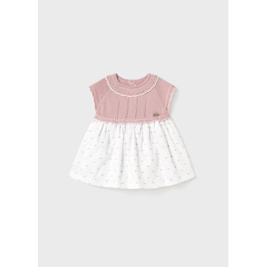 Vestido combinado recém nascida