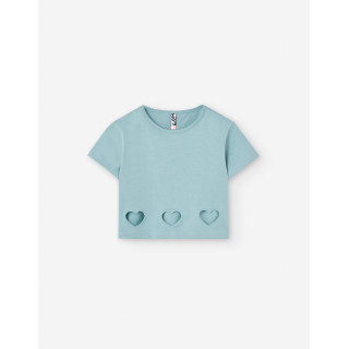 T-shirt Corações Recortados