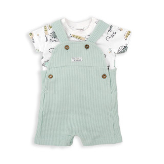 Conjunto jardineira e t-shirt menino