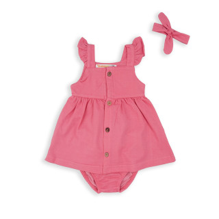 Vestido com laço cabelo