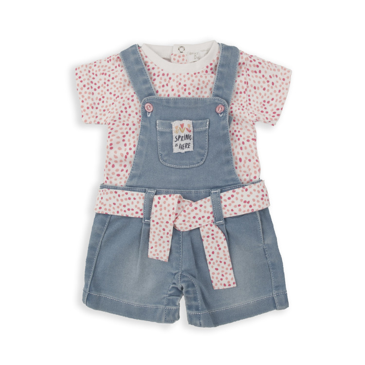 Conjunto de t-shirt e jardineira menina Conjunto de t-shirt e jardineira menina