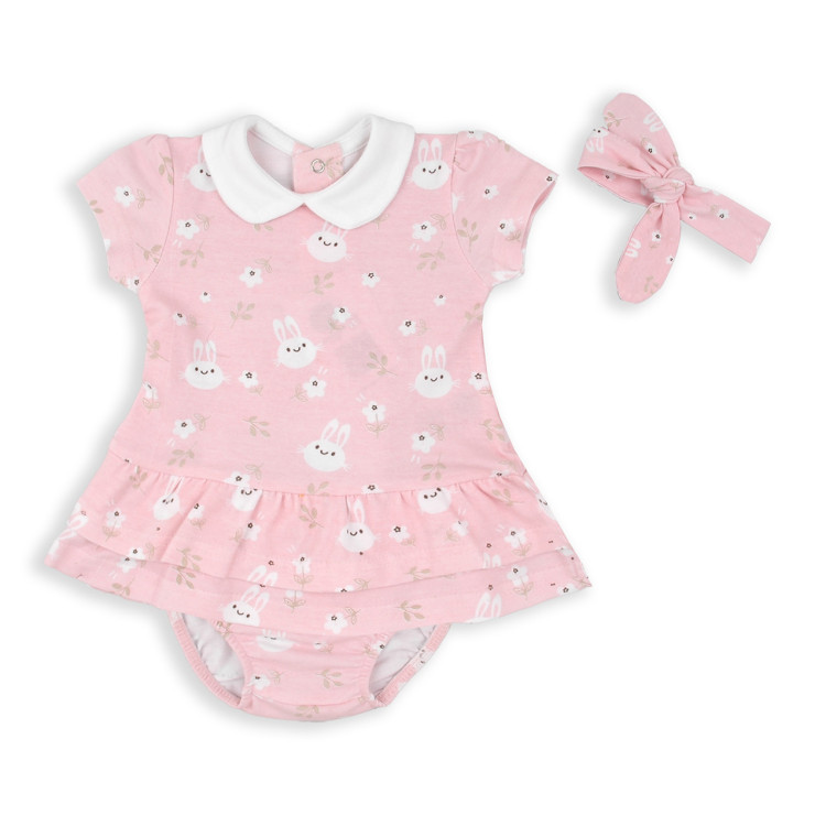 Vestido com tapa fralda e fita cabelo Vestido com tapa fralda e fita cabelo