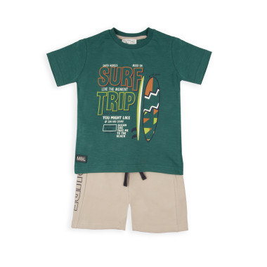 Conjunto T-shirt e calção menino