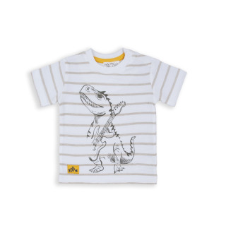 T-shirt riscas dinossauro